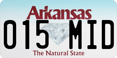 AR license plate 015MID