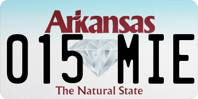 AR license plate 015MIE