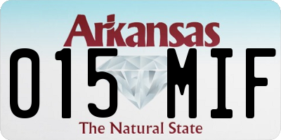 AR license plate 015MIF