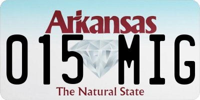 AR license plate 015MIG