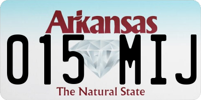 AR license plate 015MIJ