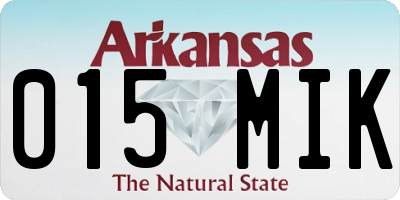 AR license plate 015MIK