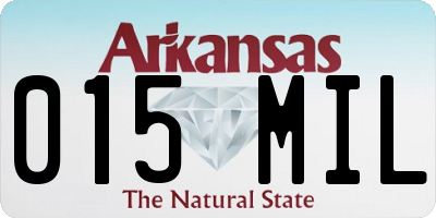 AR license plate 015MIL