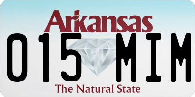 AR license plate 015MIM