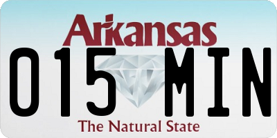 AR license plate 015MIN