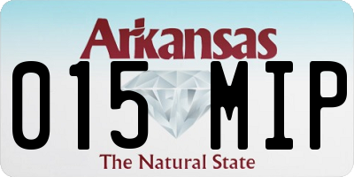 AR license plate 015MIP