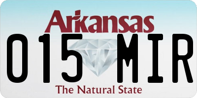 AR license plate 015MIR