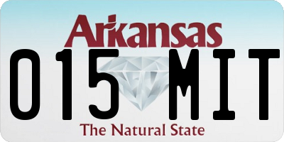AR license plate 015MIT