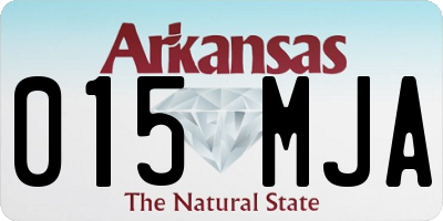 AR license plate 015MJA