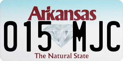 AR license plate 015MJC