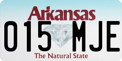 AR license plate 015MJE