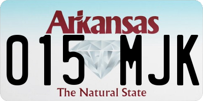 AR license plate 015MJK