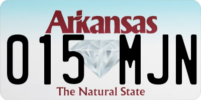 AR license plate 015MJN