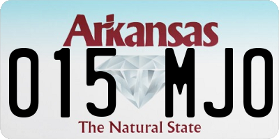 AR license plate 015MJO