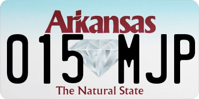AR license plate 015MJP