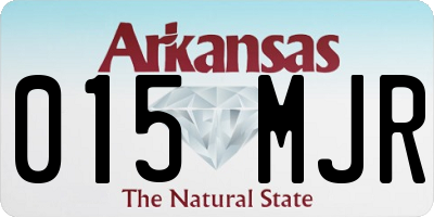 AR license plate 015MJR