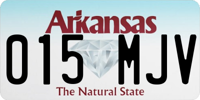 AR license plate 015MJV