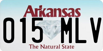 AR license plate 015MLV