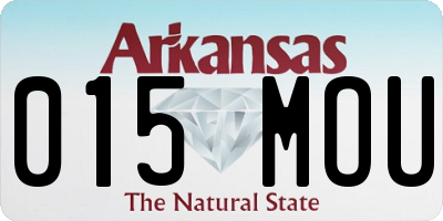 AR license plate 015MOU