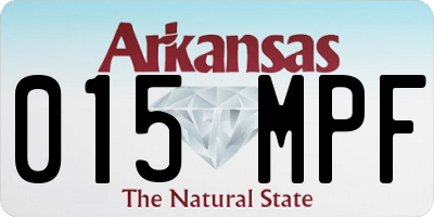 AR license plate 015MPF