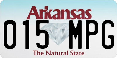 AR license plate 015MPG