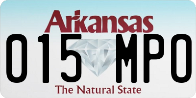 AR license plate 015MPO