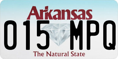 AR license plate 015MPQ