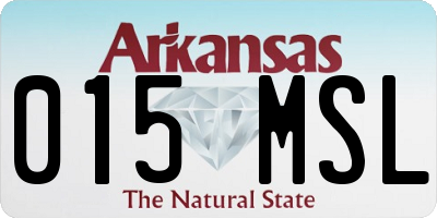 AR license plate 015MSL