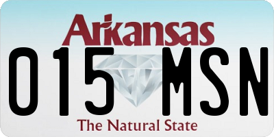 AR license plate 015MSN