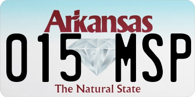 AR license plate 015MSP