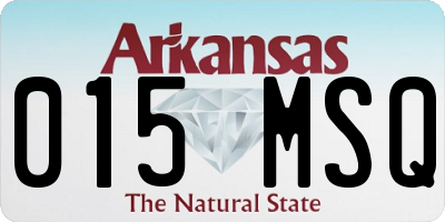 AR license plate 015MSQ