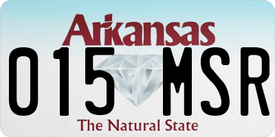 AR license plate 015MSR