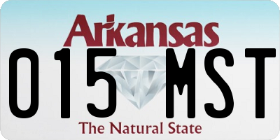 AR license plate 015MST