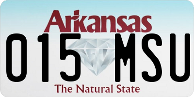 AR license plate 015MSU