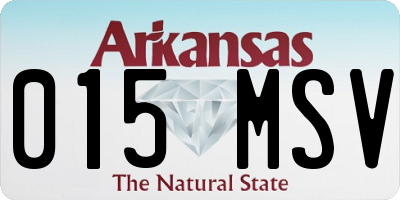AR license plate 015MSV