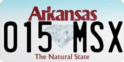 AR license plate 015MSX