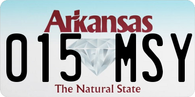 AR license plate 015MSY
