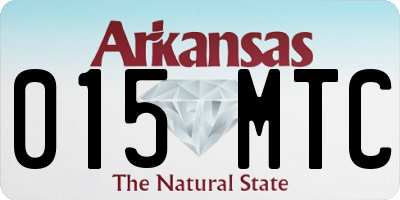 AR license plate 015MTC