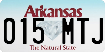 AR license plate 015MTJ