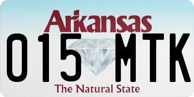 AR license plate 015MTK