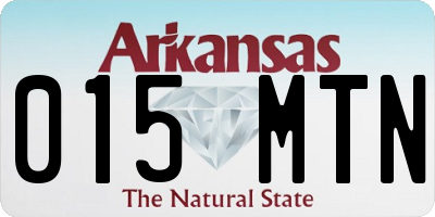 AR license plate 015MTN