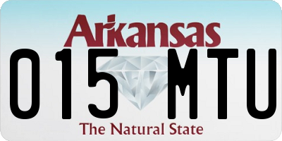 AR license plate 015MTU