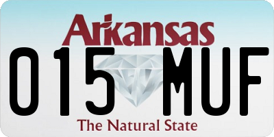 AR license plate 015MUF