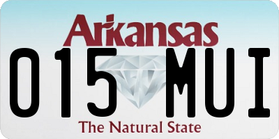 AR license plate 015MUI