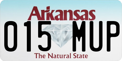 AR license plate 015MUP
