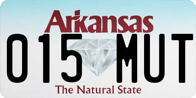 AR license plate 015MUT
