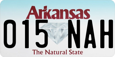 AR license plate 015NAH