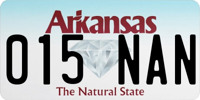AR license plate 015NAN
