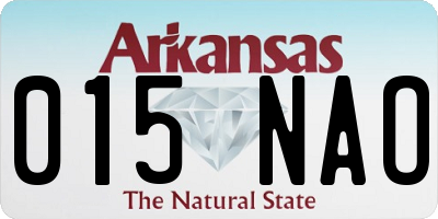 AR license plate 015NAO