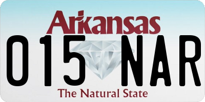 AR license plate 015NAR